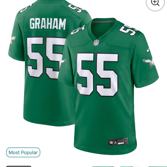 NFL Other - Men's Nike Brandon Graham Kelly Green Philadelphia Eagles Jersey